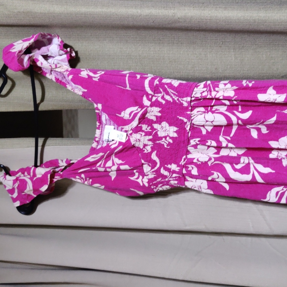 medium Japna pink and White Floral Ankle length Dress - Picture 5 of 9